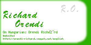 richard orendi business card